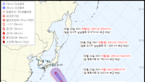 '더 센 거 온다, 도쿄 상륙 전망도' 10호 태풍 산산 발달 앞둔 20호 열대저압부 북상중